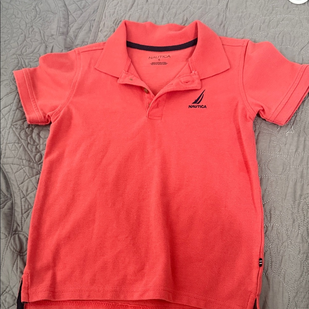 Nautica Kids Bright Coral Polo Shirt